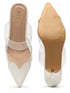 GNIST Love heart Transparent White Heels